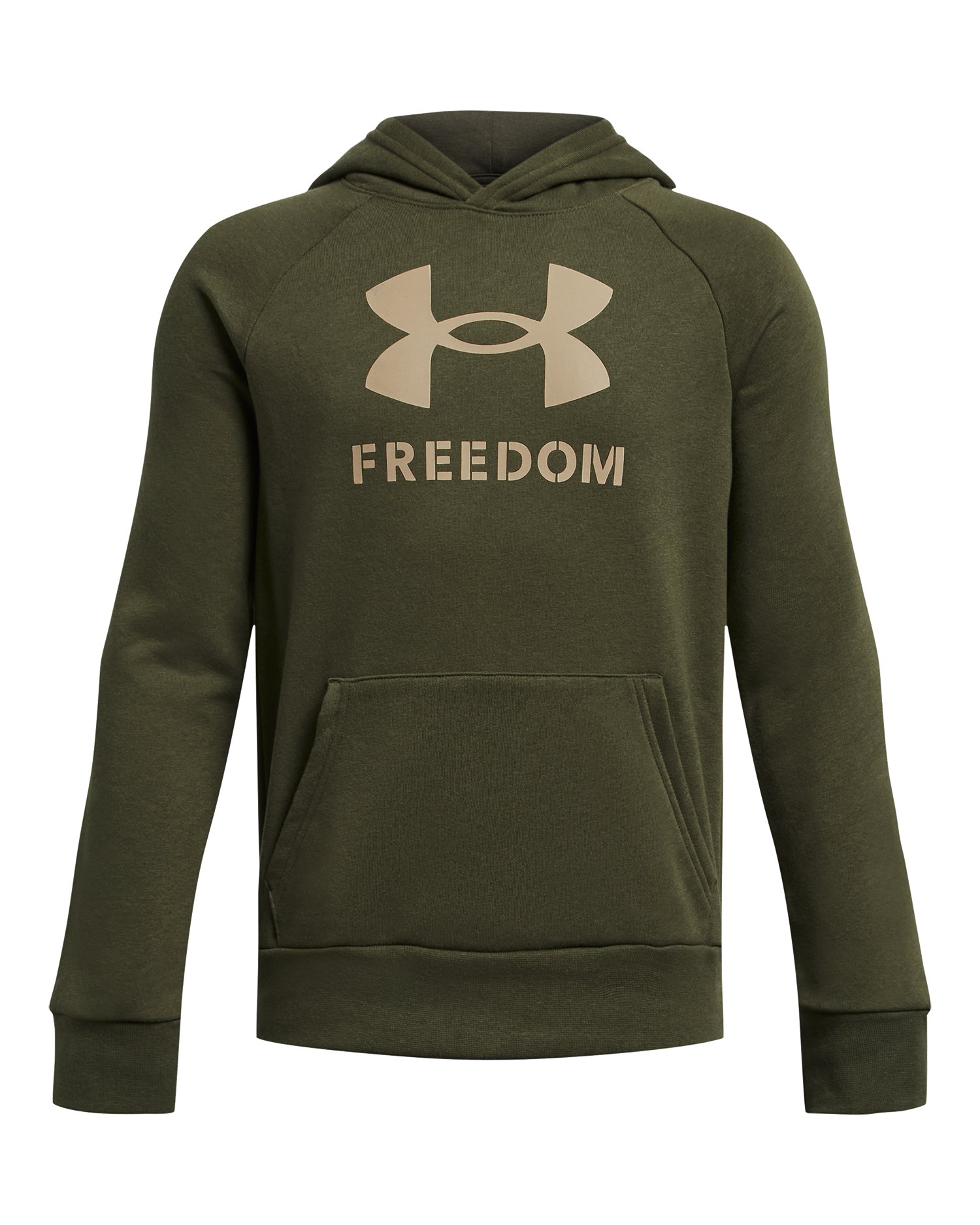 UA Freedom Rival Fleece Big Flag Logo Boys' Hoodie, custom hoodie or sweatshirt with logo imprint 2