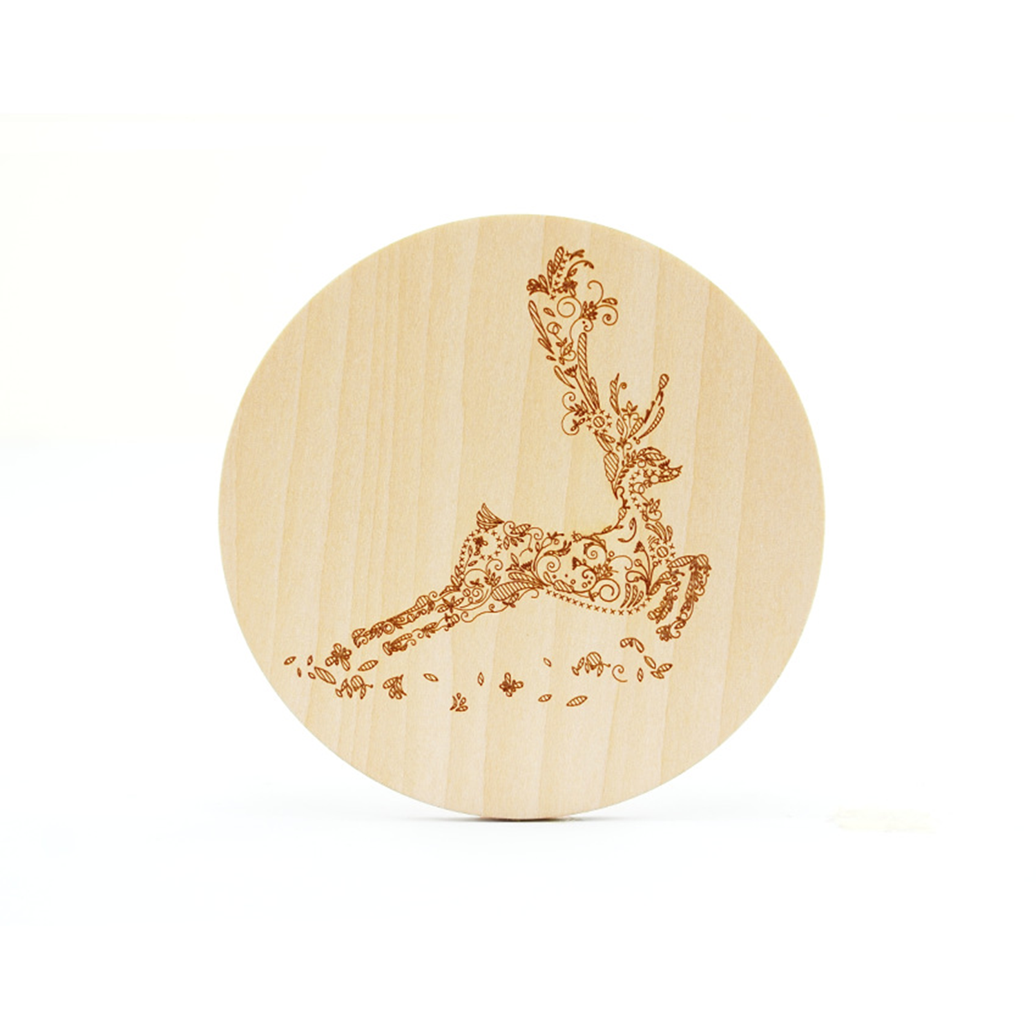 Round Wooden Coaster 4