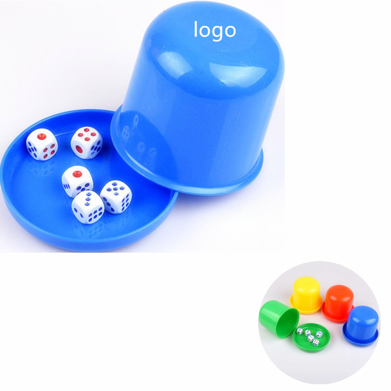 Dice Cup Set with Tray Lid and 5 Dices Gambling Dice Box 1