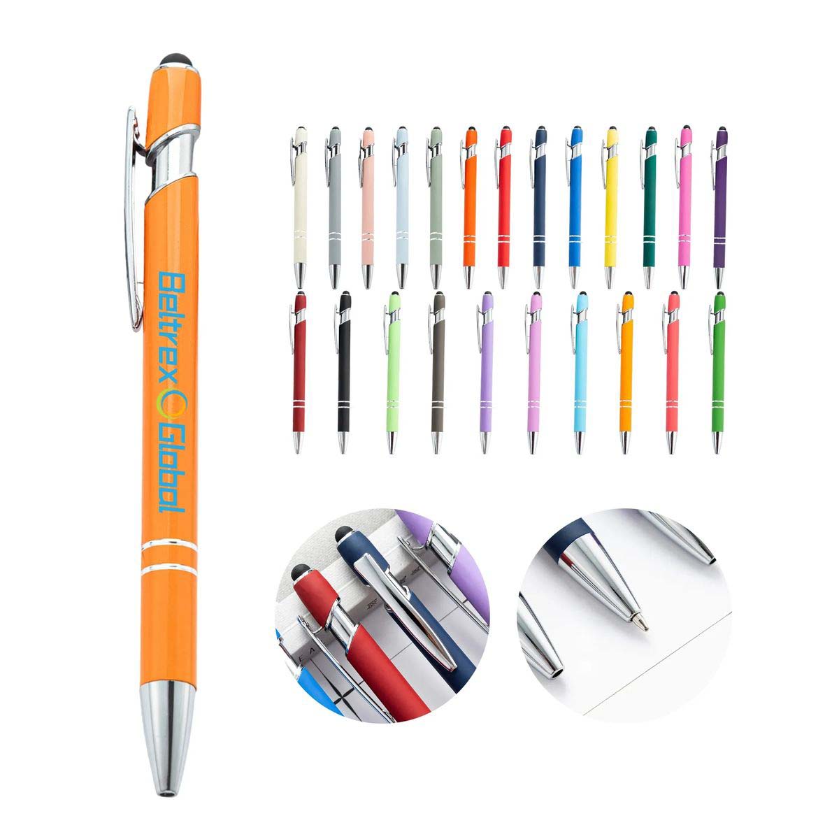 Slim Ballpoint Pen with Touchscreen Stylus Tip 10