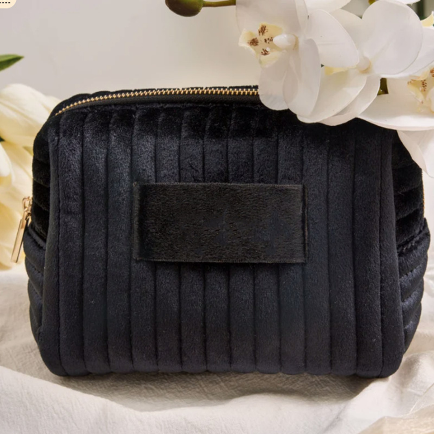 Velvet Travel Toiletry Quilted Makeup Organizer Cosmetic Bag 5