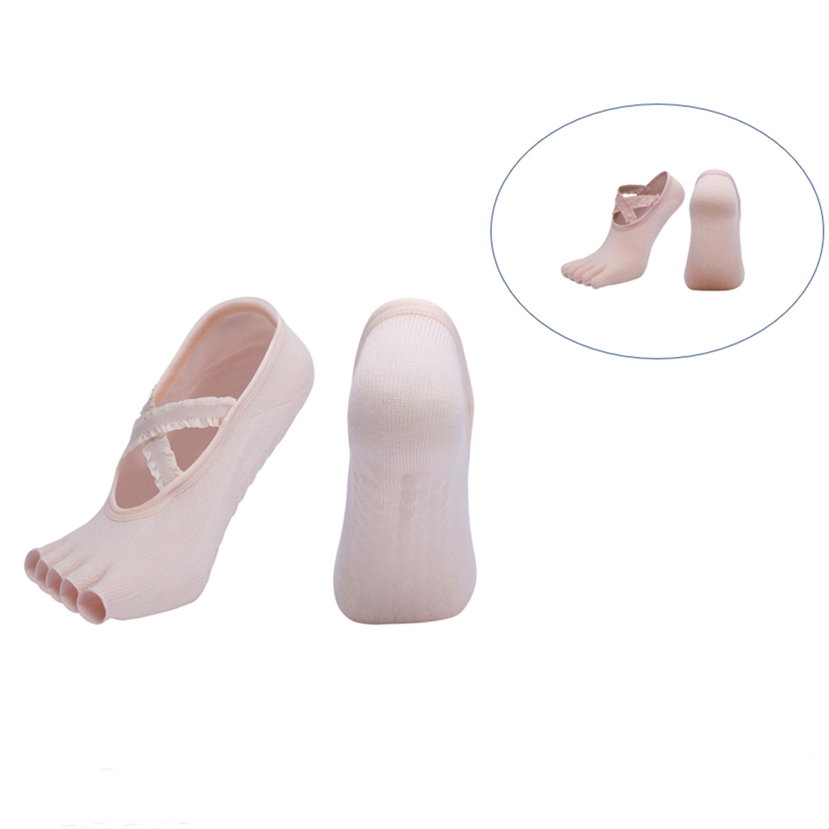 Yoga Five Toe Socks for Women with Grips 3