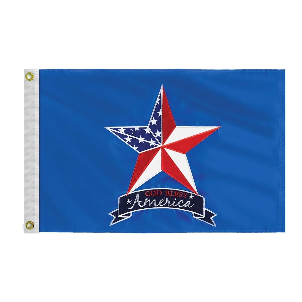 Applique & Embroidered Flag 16" x 24" Nylon 2