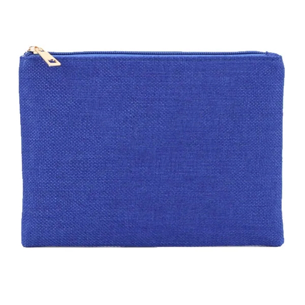 Custom Jute Organizer Zipper Pouch 8