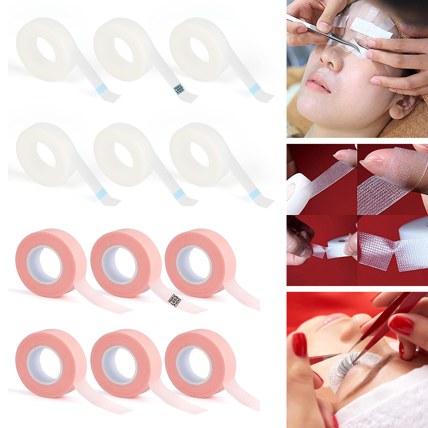 1/2'' x 59 Yards Sensitive Skin PE Micropore Medical Lash Tape Roll