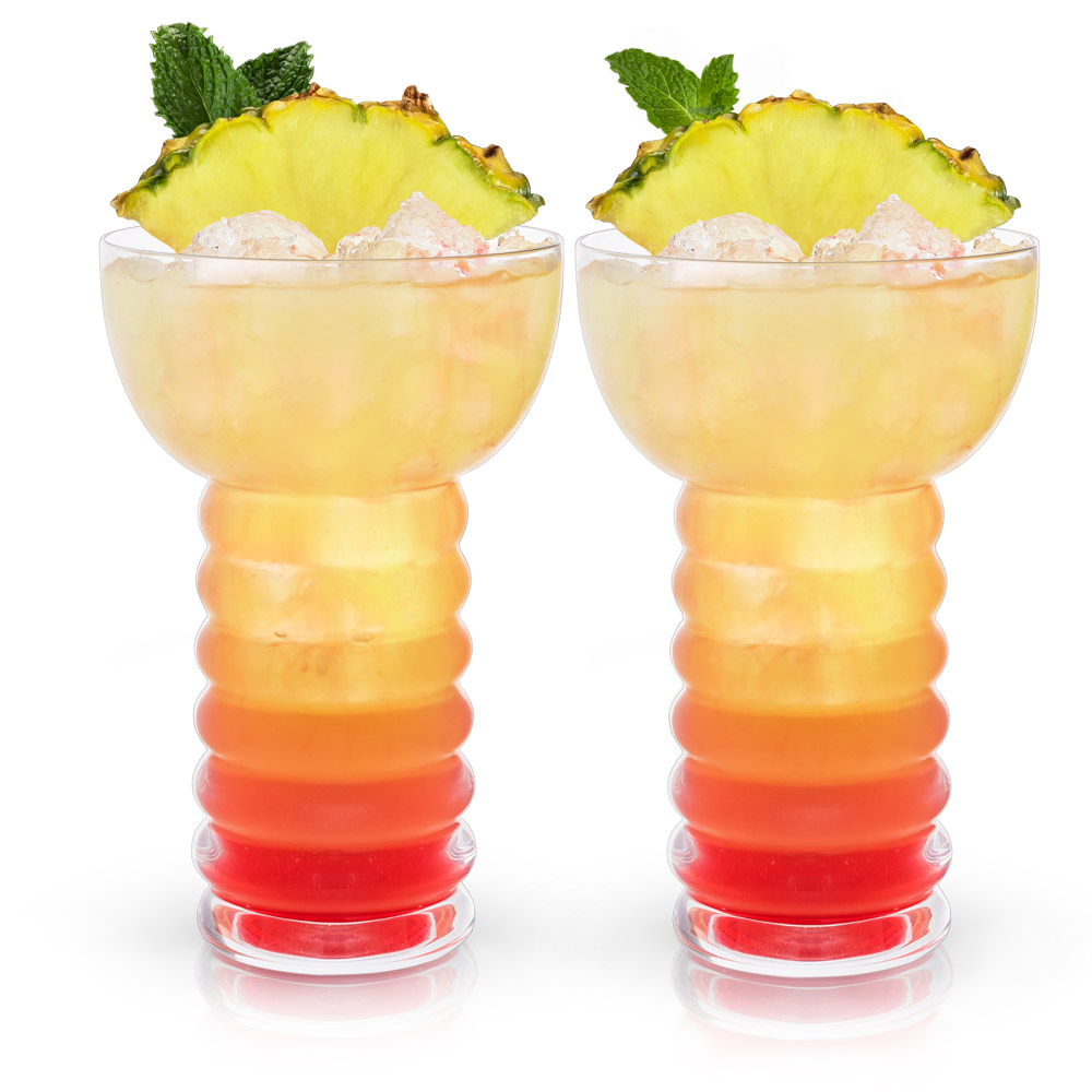 Viski® Crystal Pearl Diver Glass, set of 2 4