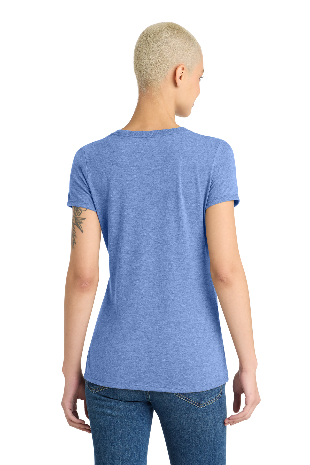 District Women's Perfect Tri V-Neck Tee. DM1350L 117