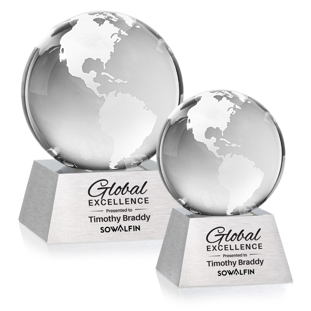 Globe Award on Aluminum Base
