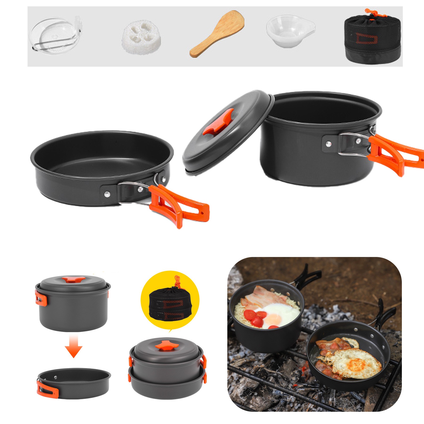 Compact Camping Cookware Set 2