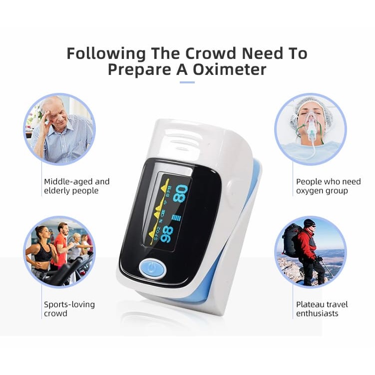 Rechargeable Oxi Meter Screen Fingertip Pulse Oximete 1