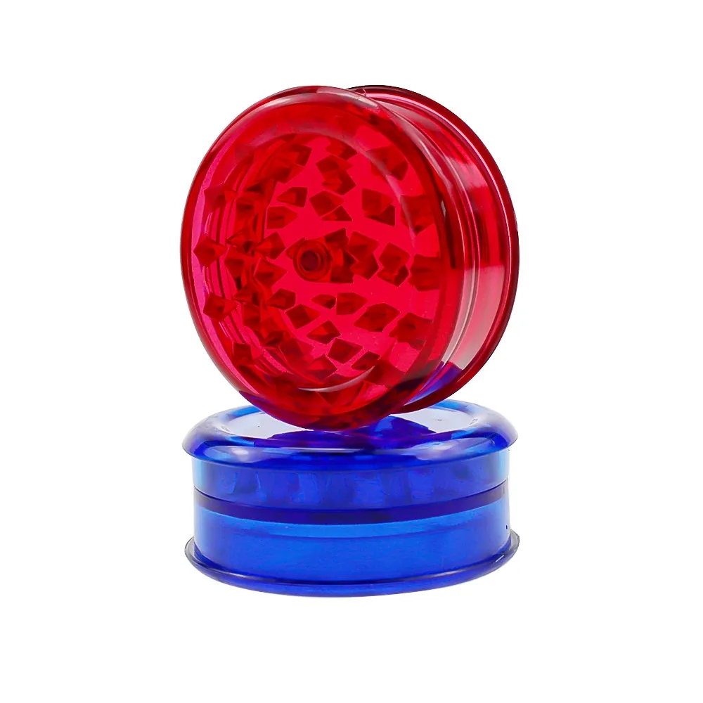 Plastic Flat Smoke Tobacco Weed Grinder 5