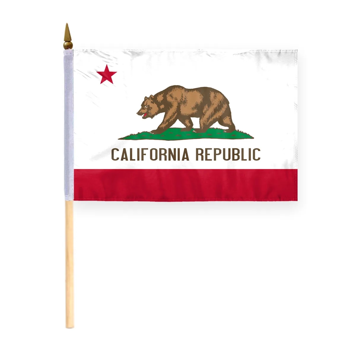 4"x6" & 12"x18'' California ePoly Printed Stick Flags 3