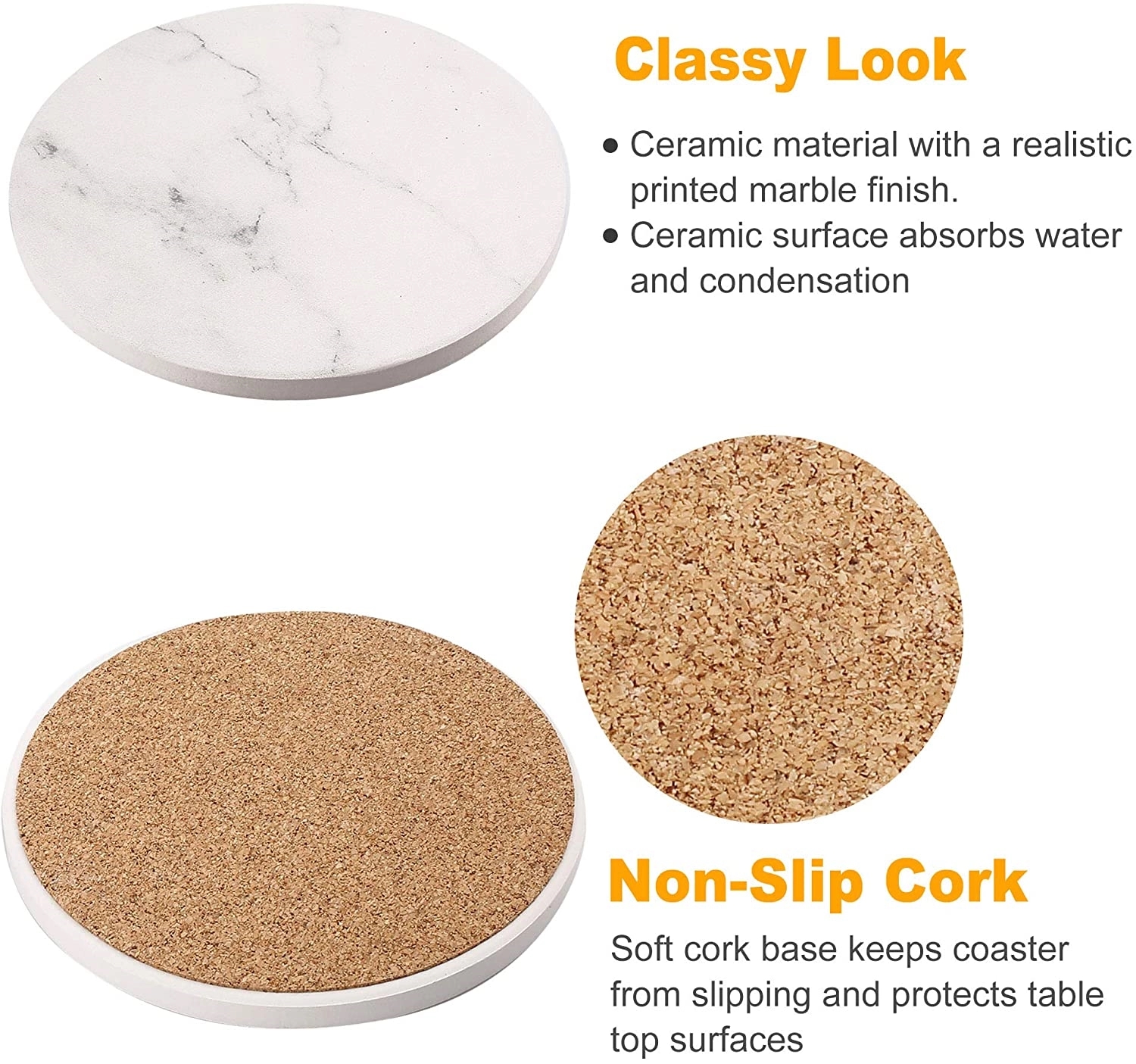 Dolomite Cork Round Absorbent Coaster 4