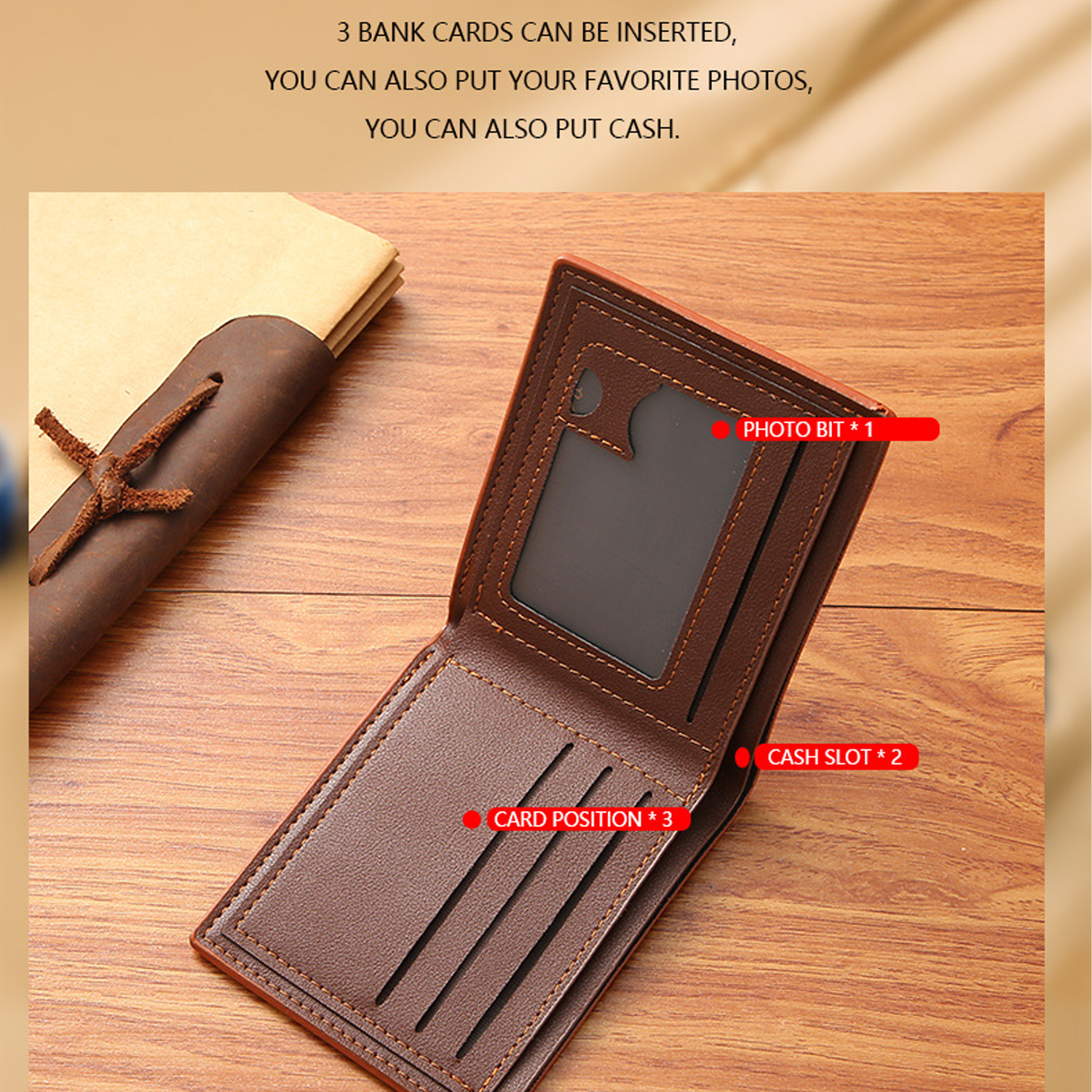 Mens Classic Short Wallet 3