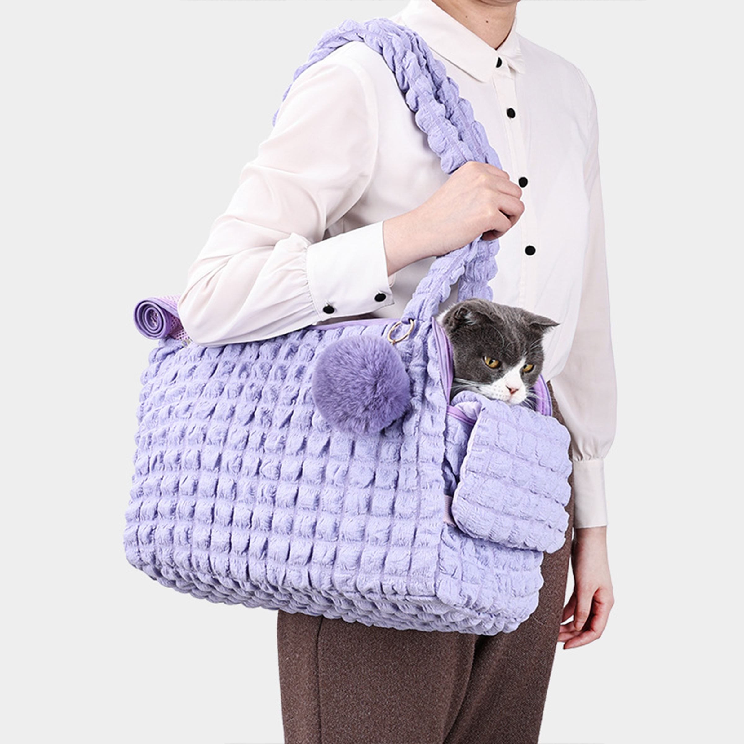 Polyester Portable Crossbody Breathable Cat Bag 2