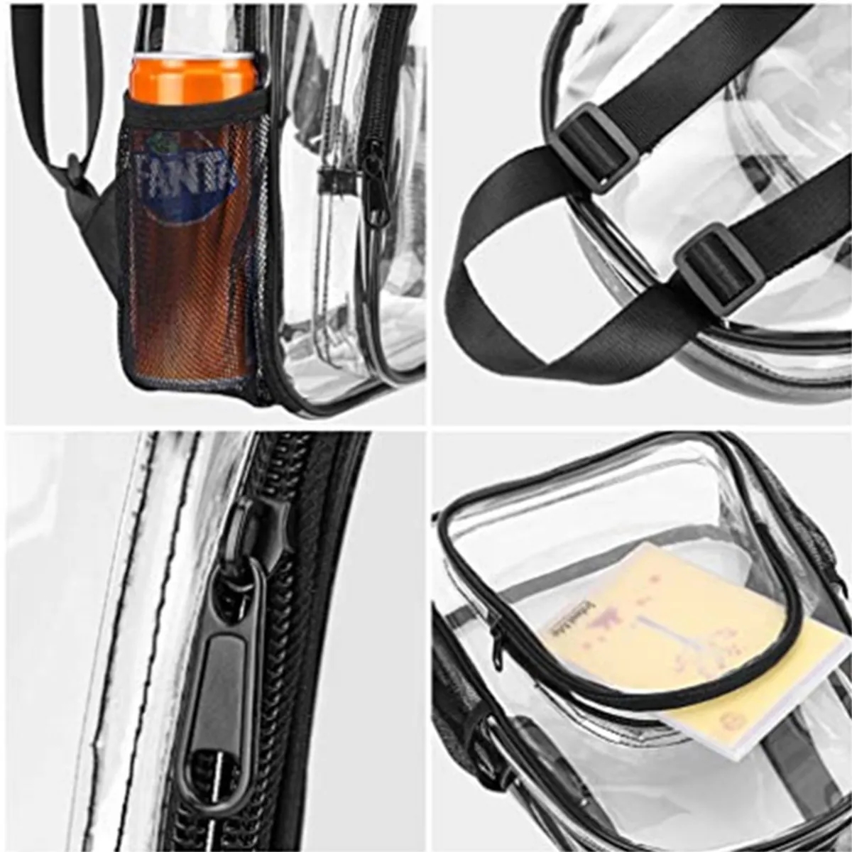 Stadium Approved Clear Waterproof PVC Bag Small Backpack 3