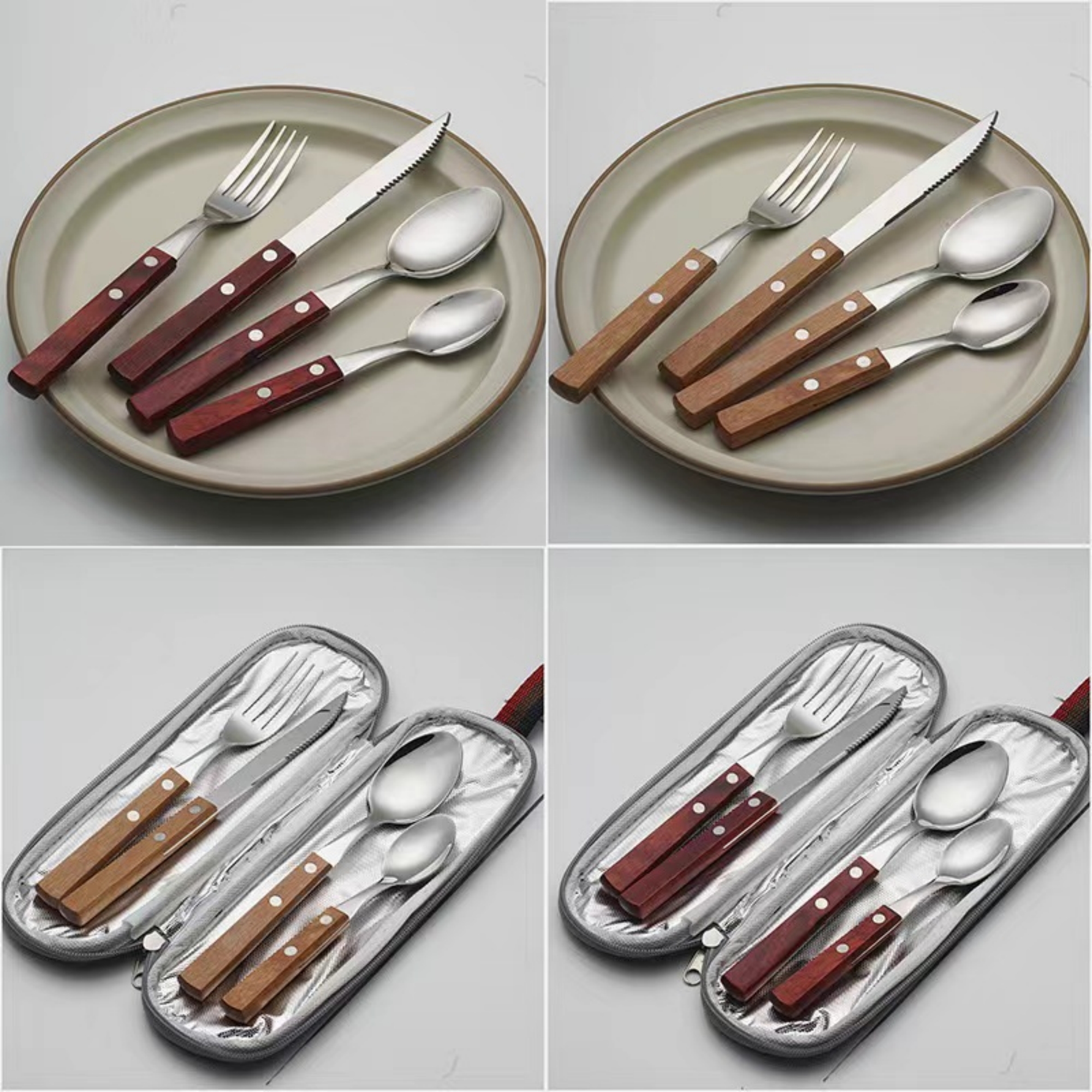 Stainless Steel Travel Utensils Set With Case 2
