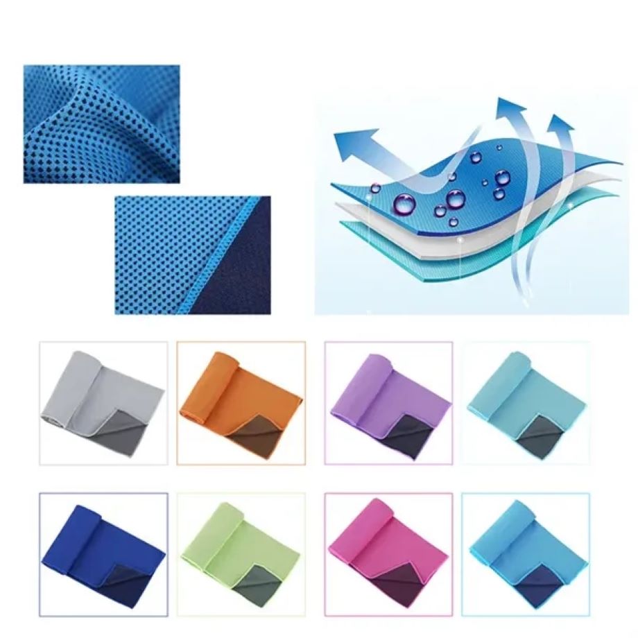 Workout Yoga Cooling Towels with Silicone Storage Bag 2