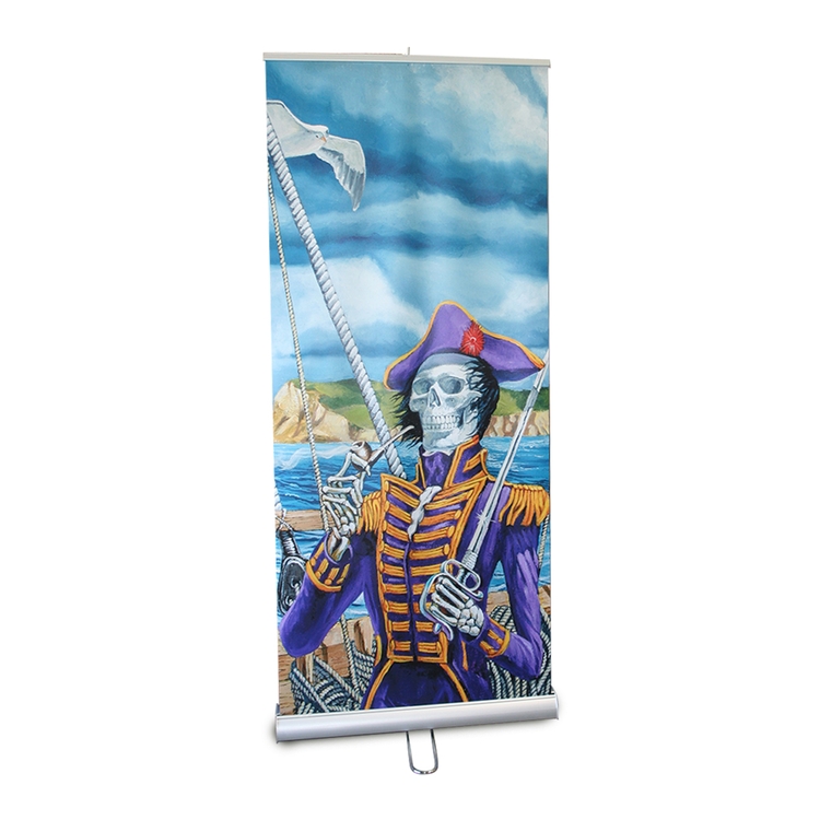 Double-Sided Standard Retractable Banner Stand Kit, Fabric, 33" x 80" 7