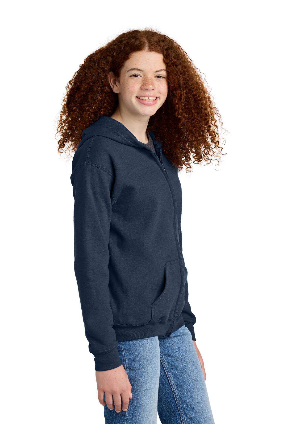 Gildan Youth Heavy Blend Full-Zip Hooded Sweatshirt. 18600B 7