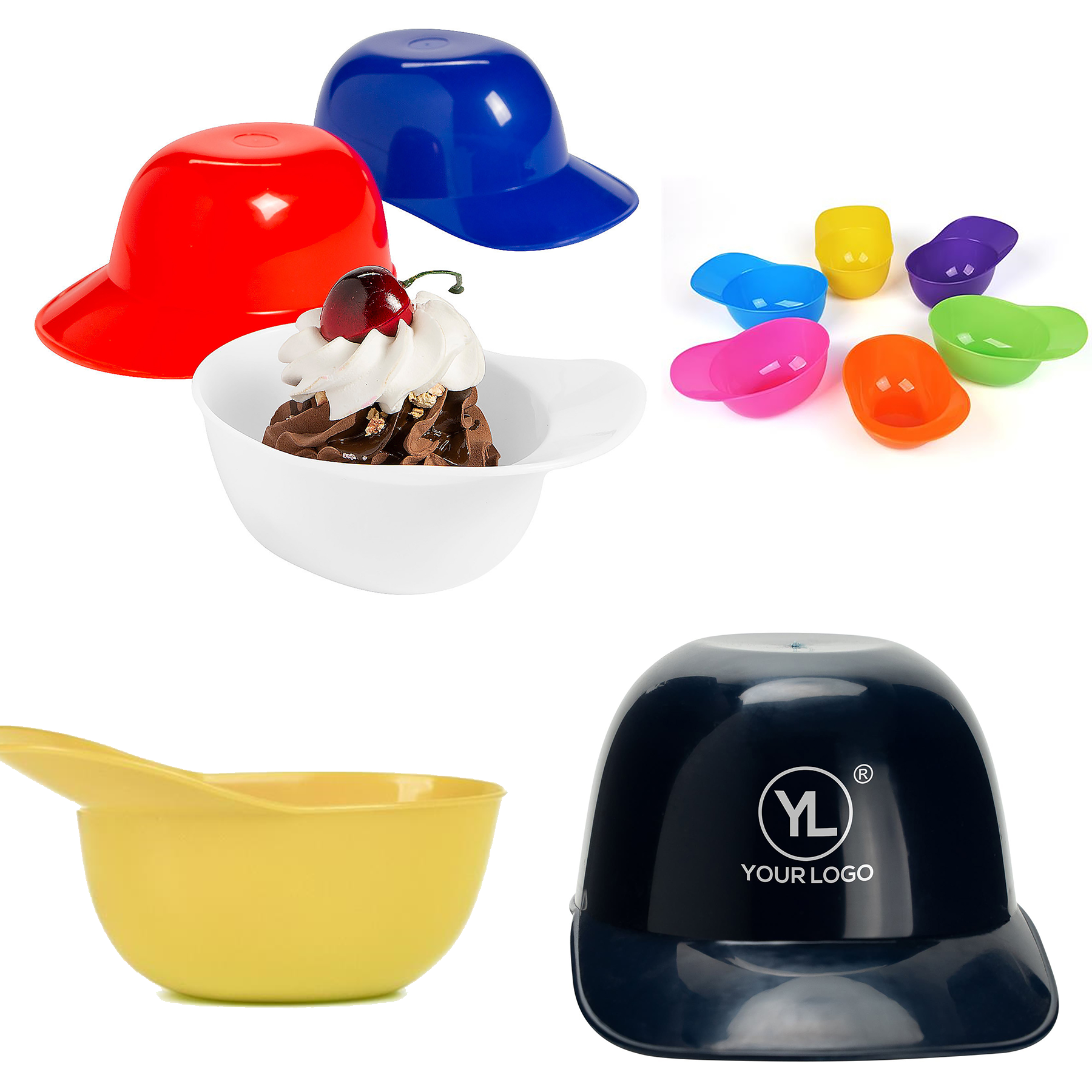MOQ50Pcs Mini Baseball Cap Snack Bowl 2