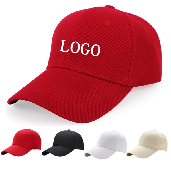 Embroidered Cotton Baseball Cap - Solid Color 7