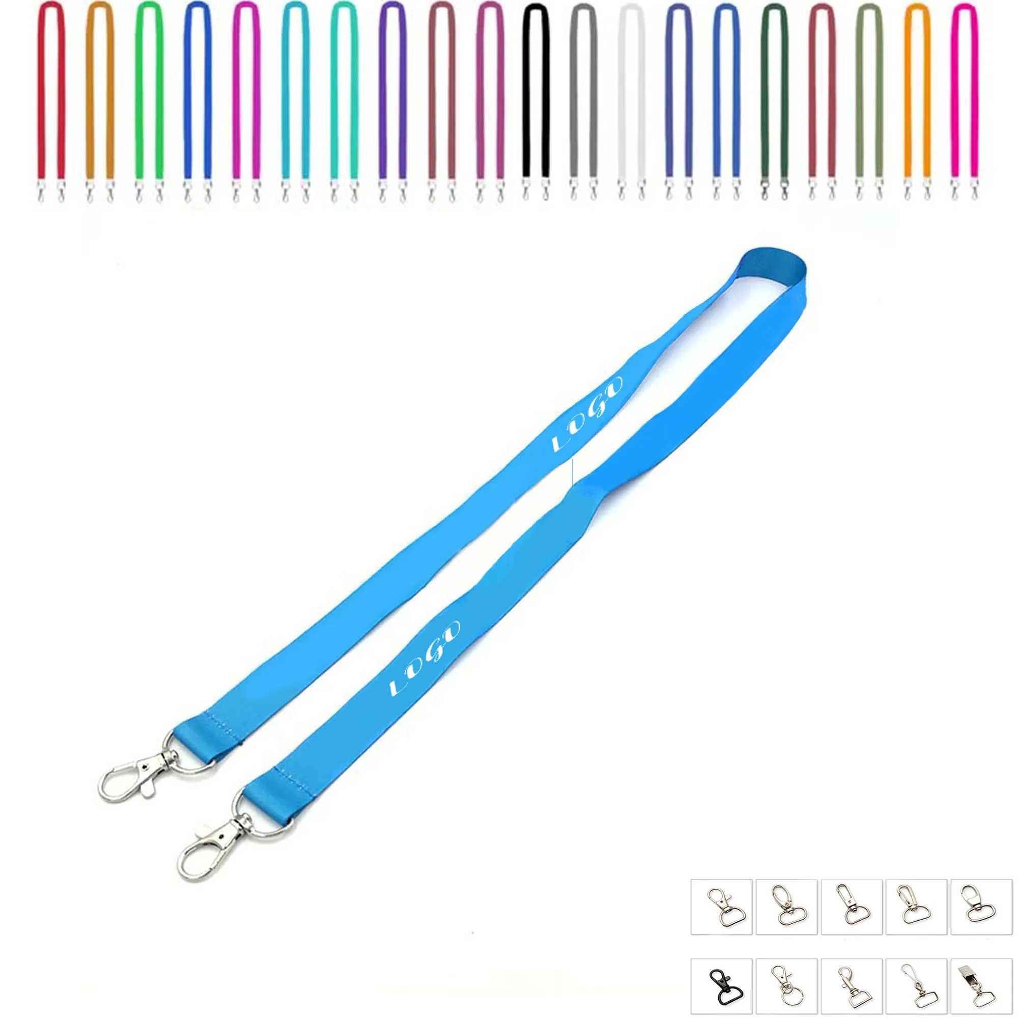 3/4" Dye Sublimation Double Ended Custom Color Lanyard