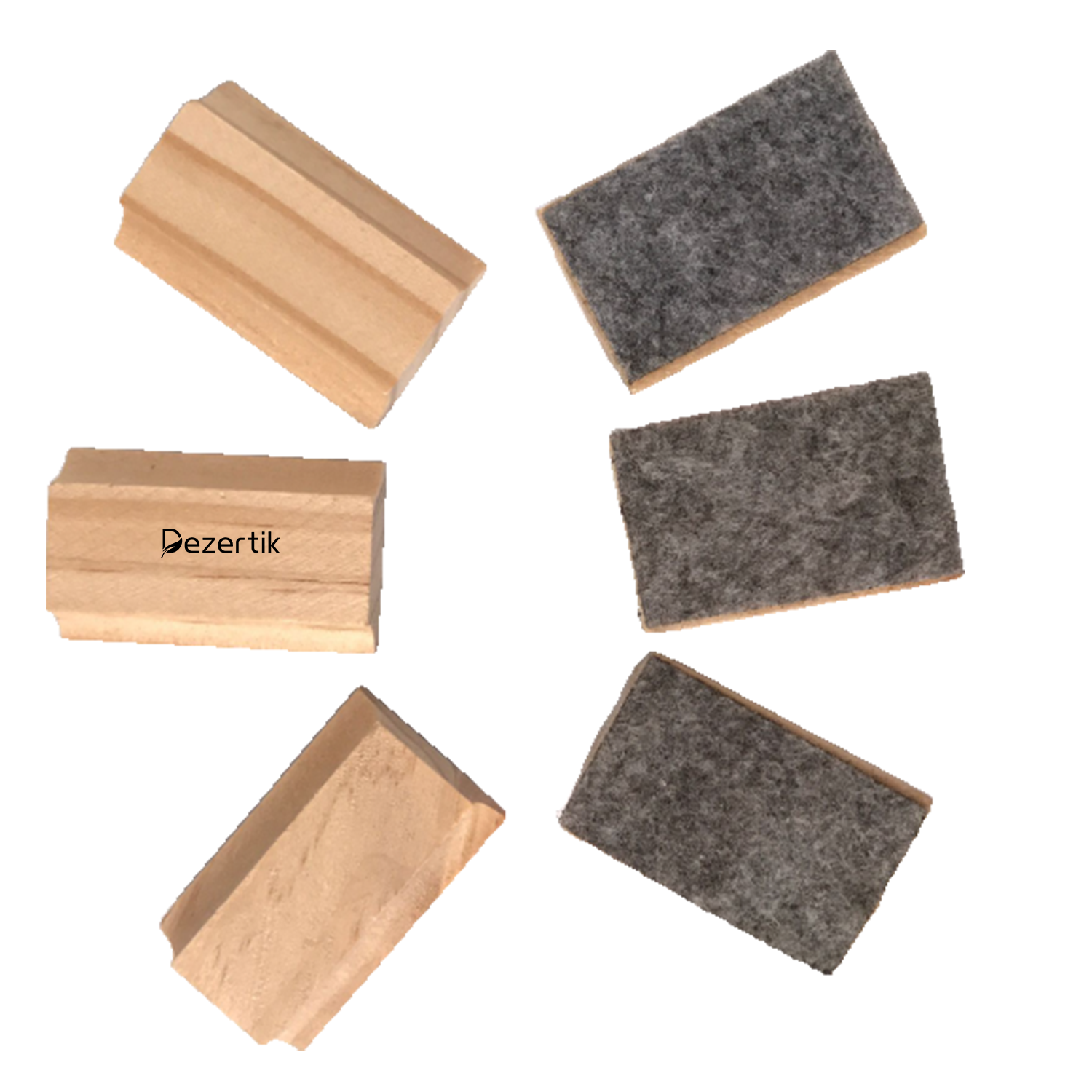 Durable Flannellette Small Wooden Felt Eraser for Blackboard 4