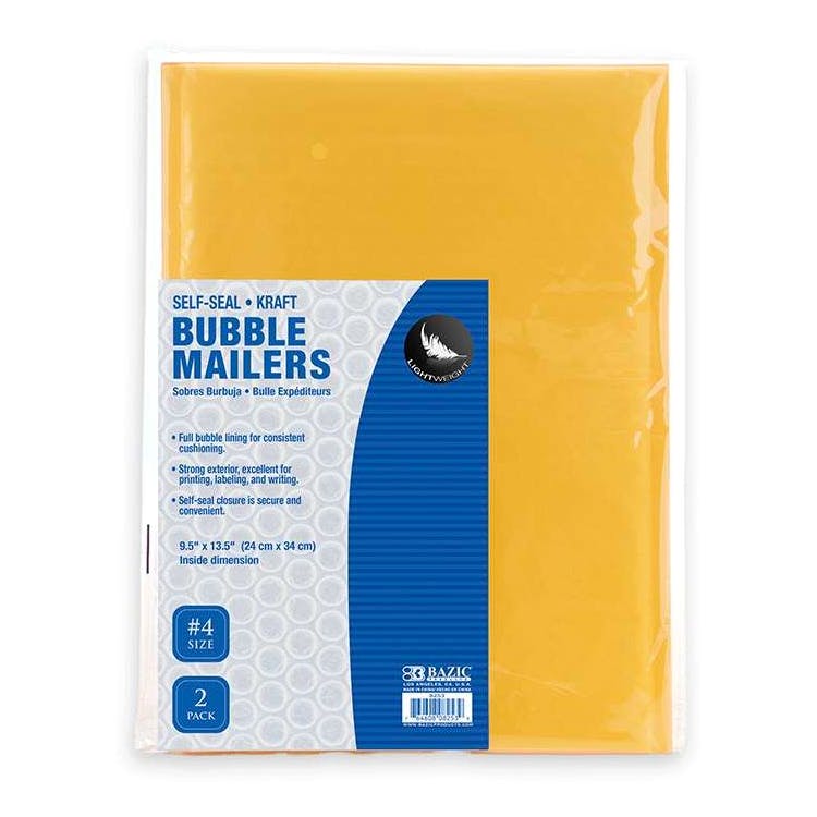 Self-Seal Bubble Mailers - 24 Pack 9.5" X 13.5" 1