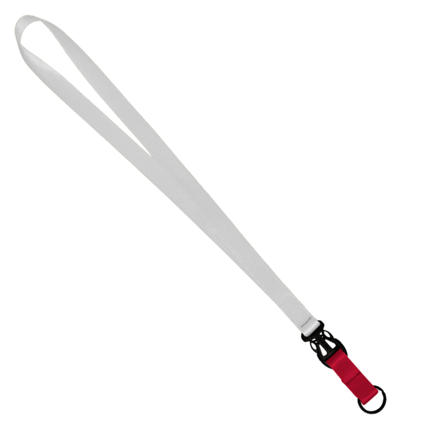 3/4" Multi color (Top and bottom) Nylon Lanyard with Plastic Slide Buckle R 174
