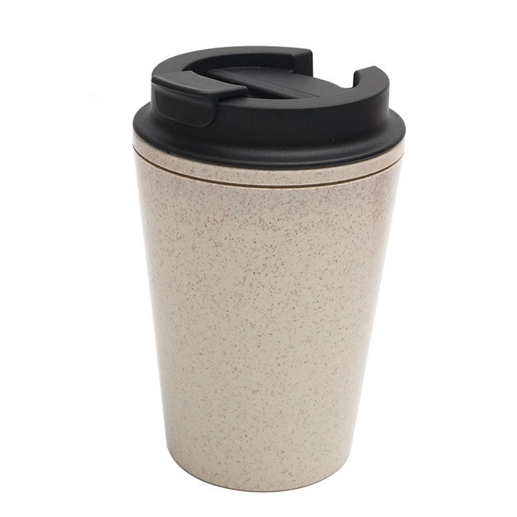 12 Oz. Double Wall Wheat Straw Coffee Cup with Lid 16