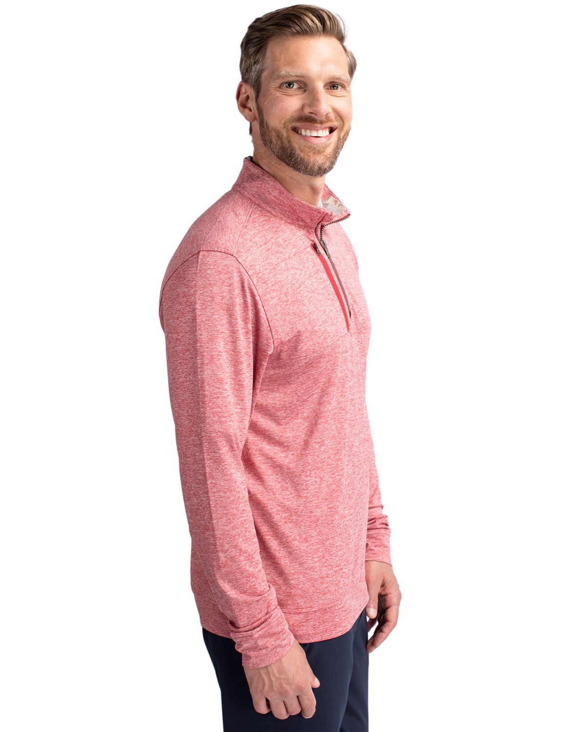 Cutter & Buck Stealth Heathered Mens Quarter Zip 3