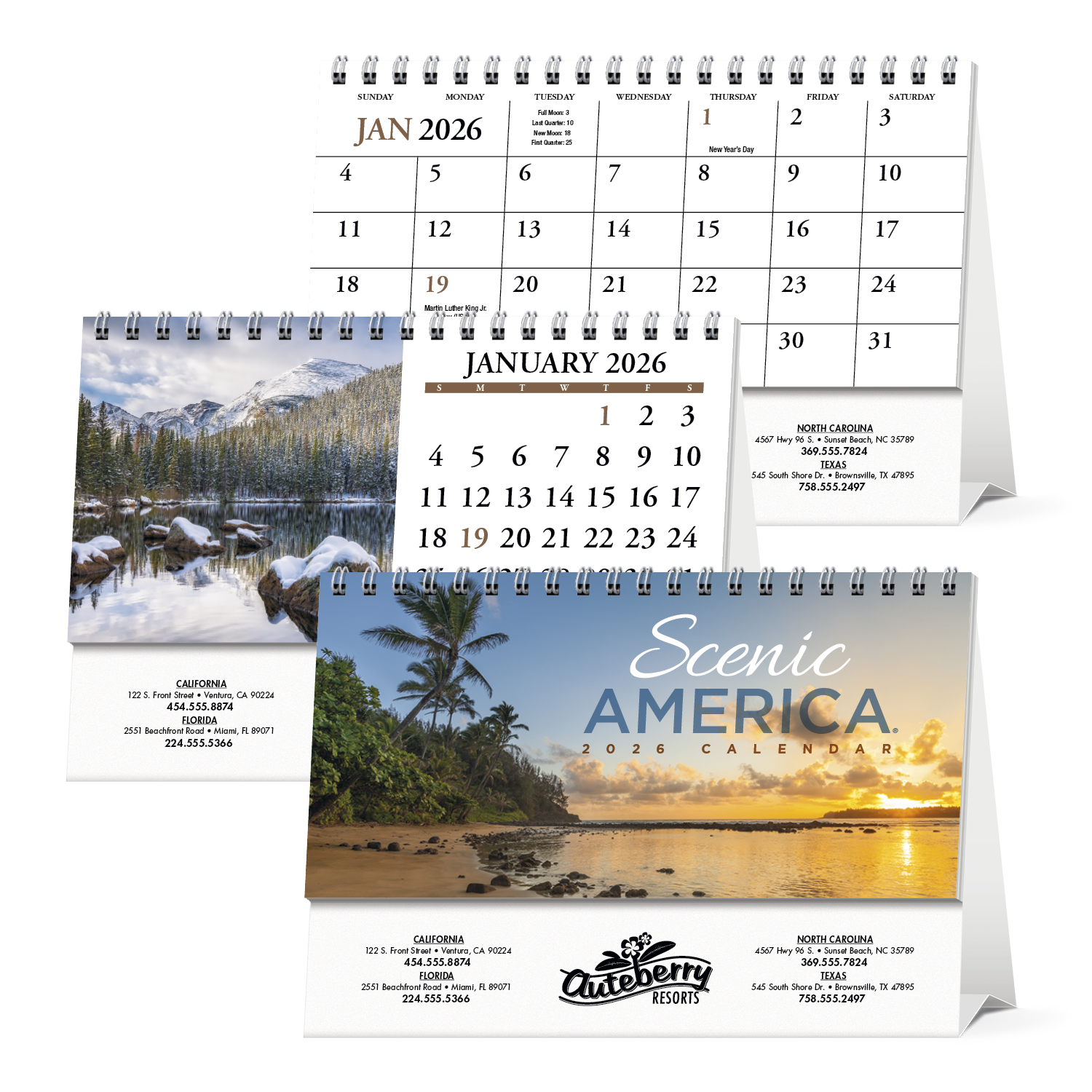 HotLine® Products Scenic America® Desk Tent Calendar 15