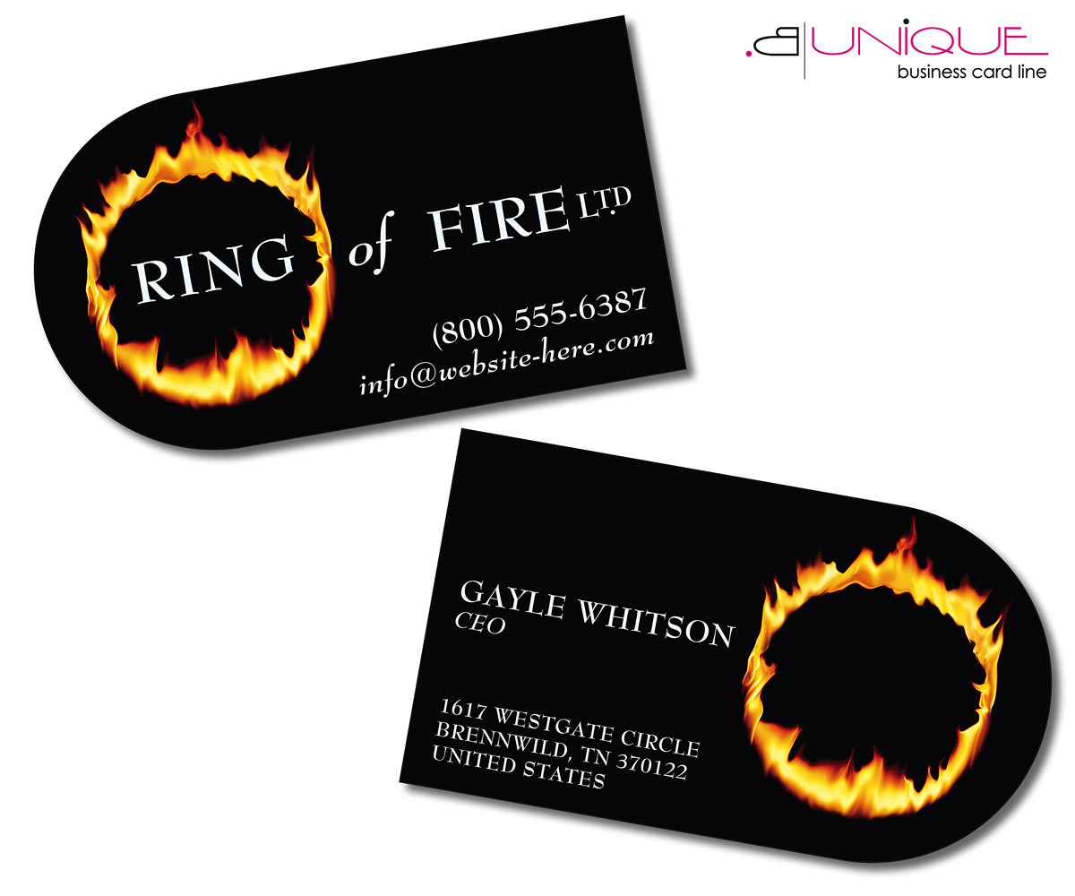 Extra-Thick UV-Coated (1S) Paper Business Card (3.5x2) - B. Unique Shape 2