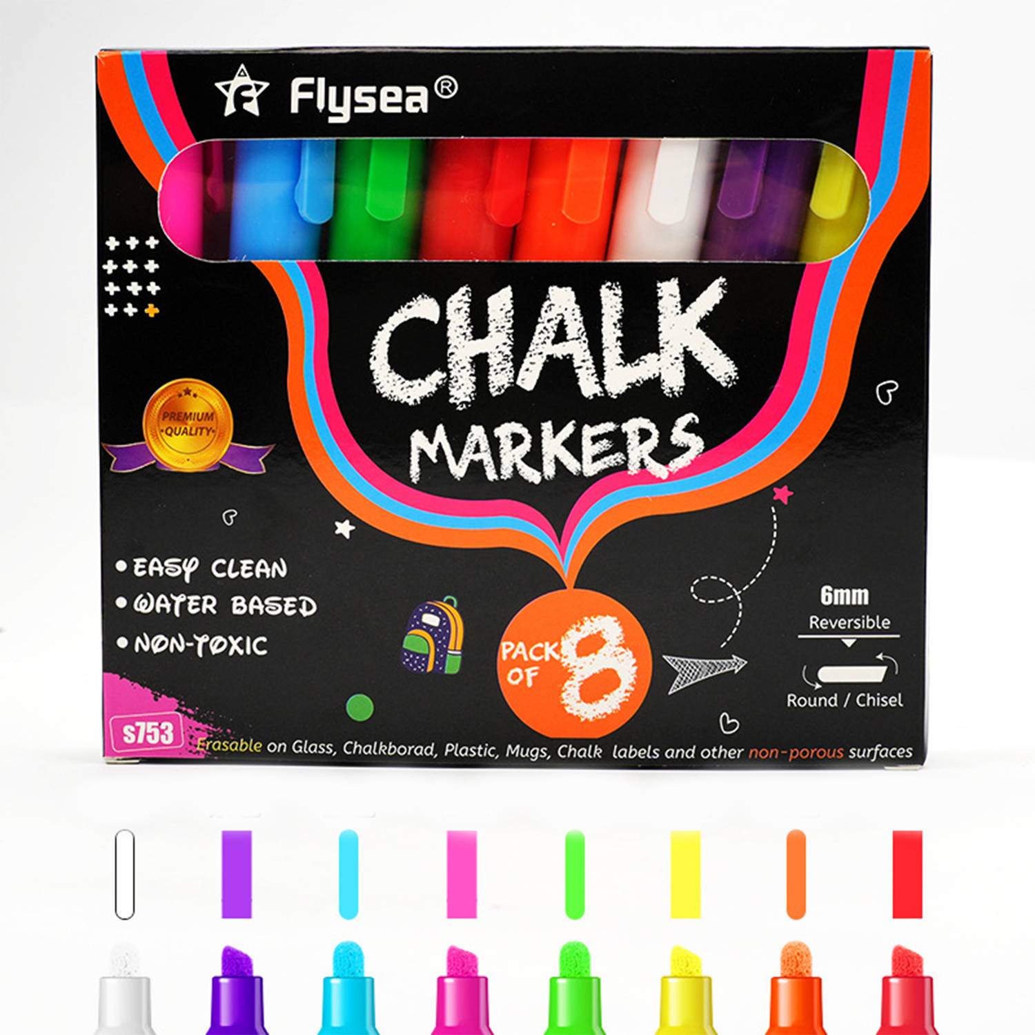 Bold Liquid Chalk Markers Set 6