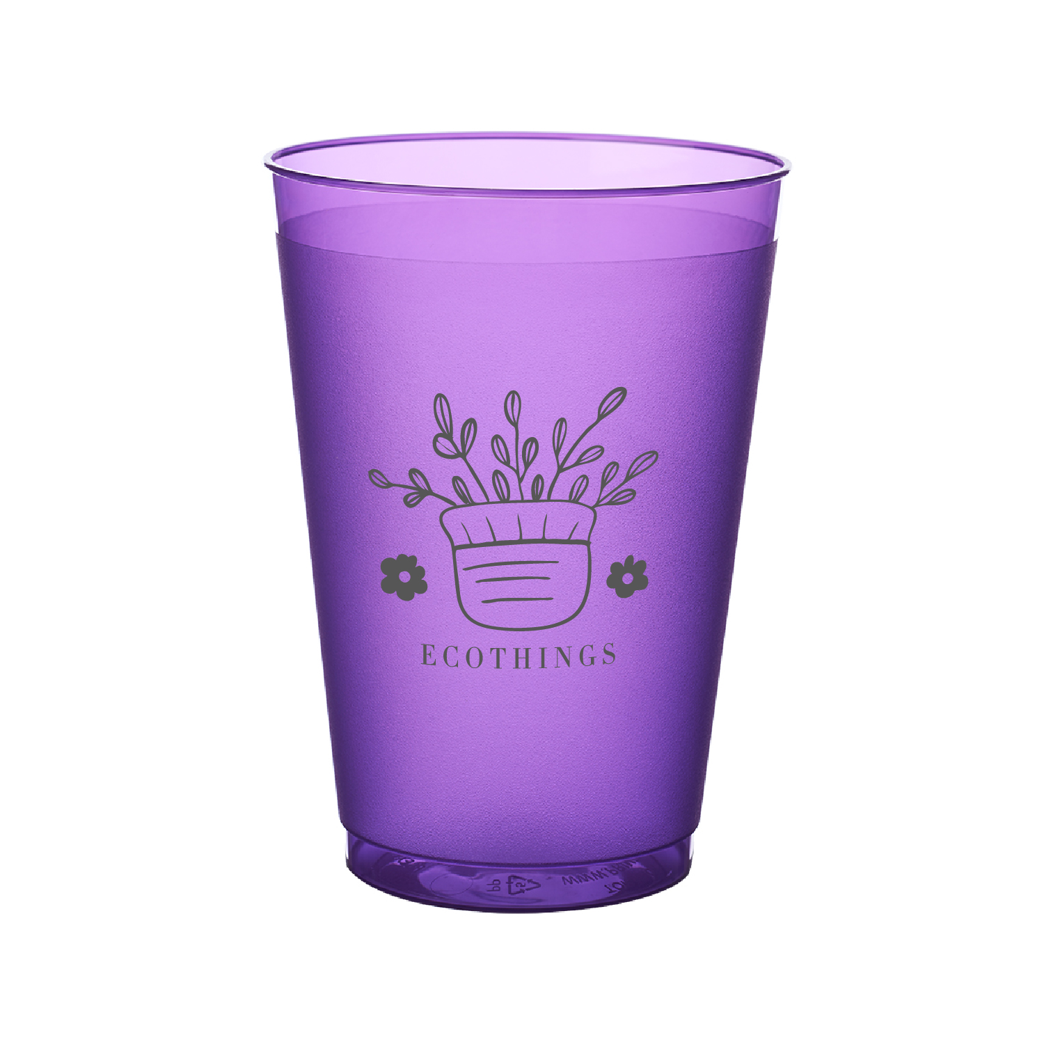12 oz. Frosted Plastic Stadium Cup (1 Color Imprint) 5