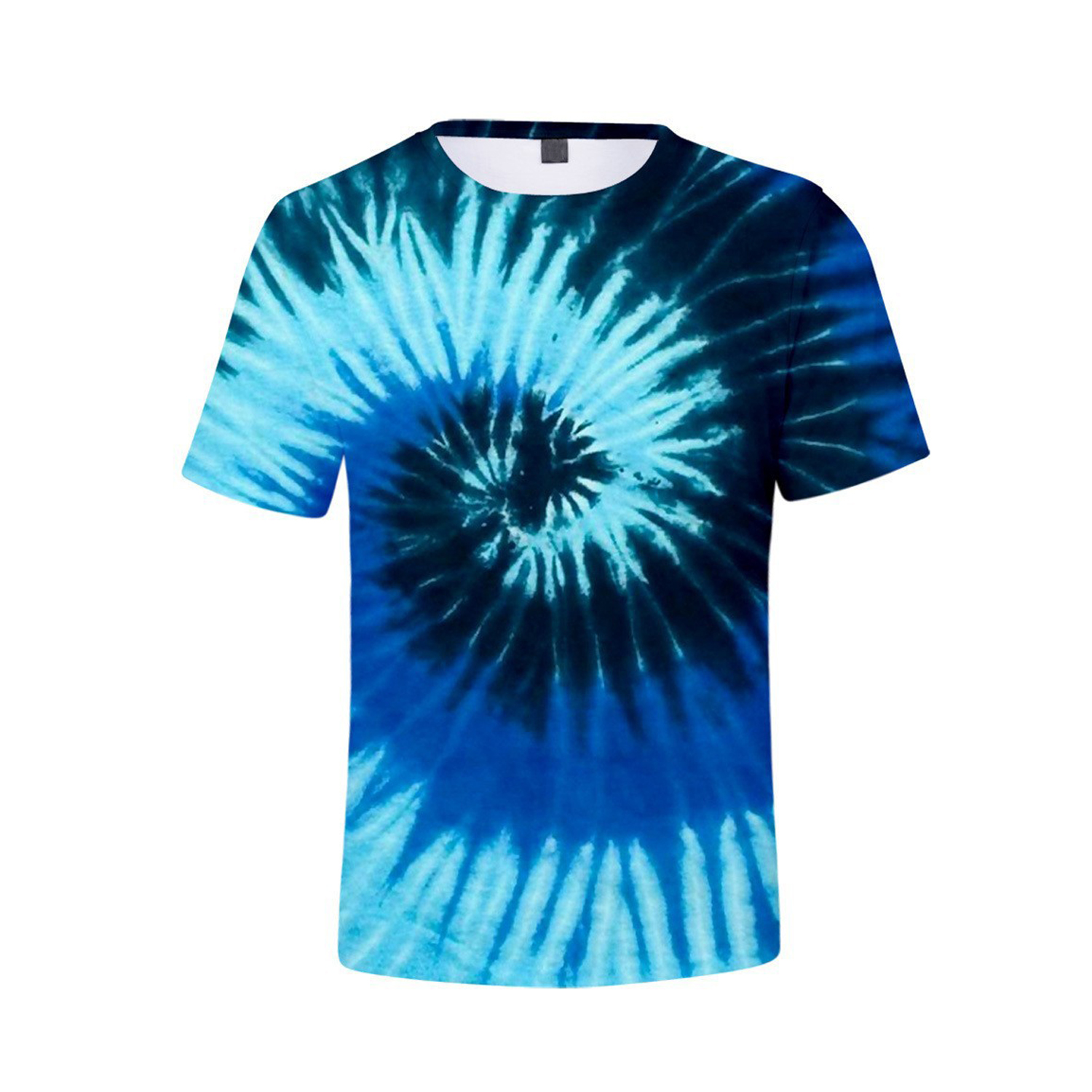 Tie Dye Polyester Round Neck T-Shirt 6