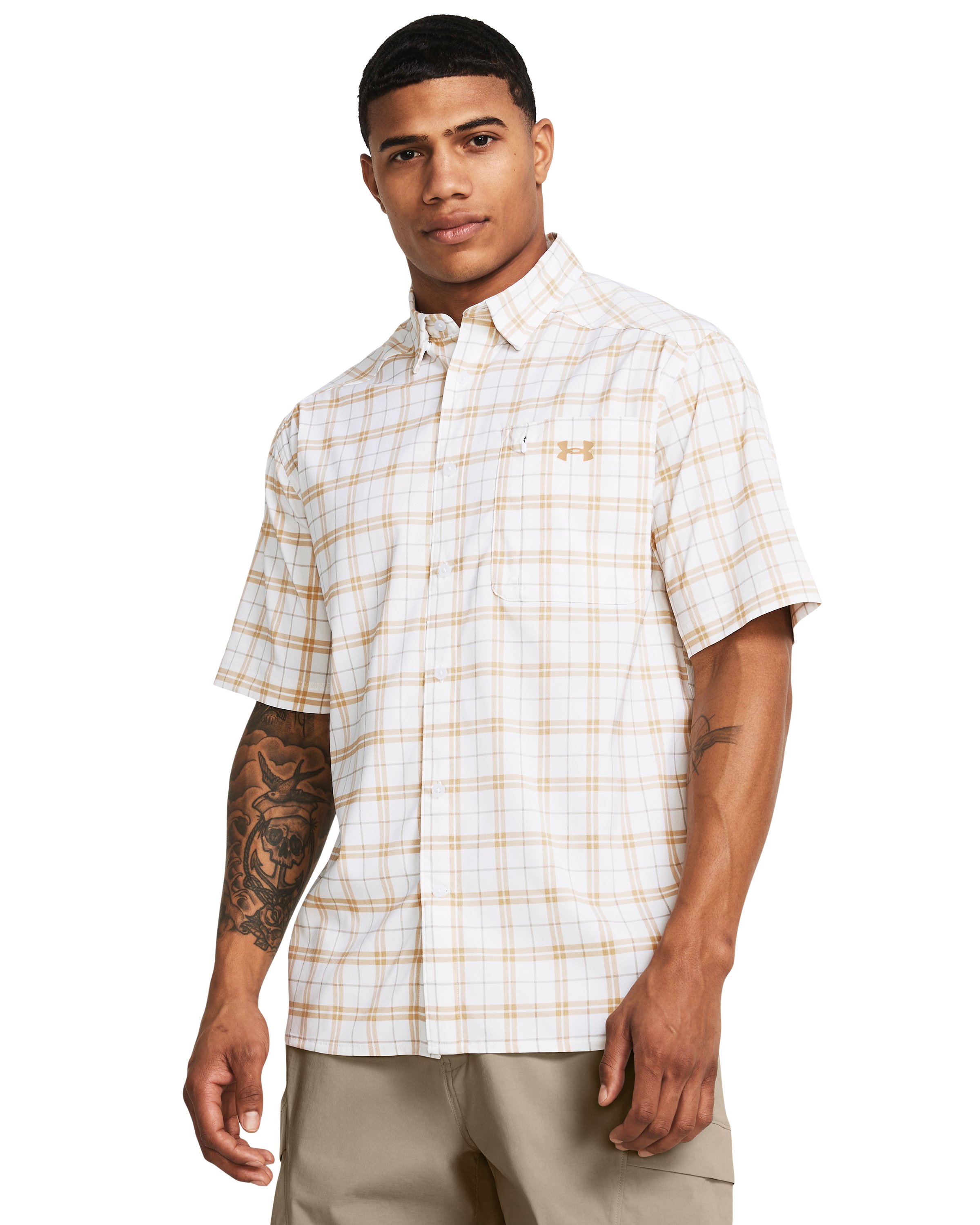 UA Drift Tide 2.0 Plaid Men's Short Sleeve 19