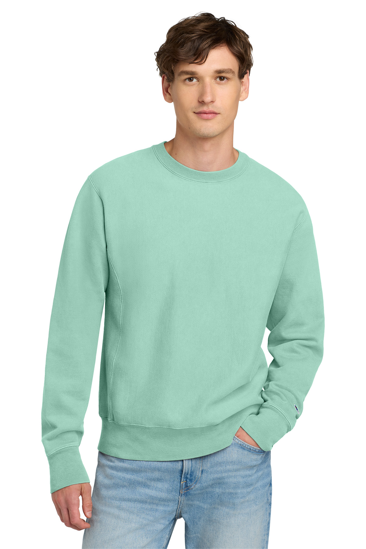 Champion Reverse Weave Garment-Dyed Crewneck Sweatshirt. GDS149 4