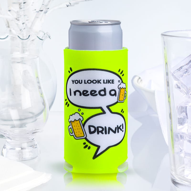 Fluorescent Neon Collapsible SLIM Can Coolers 16