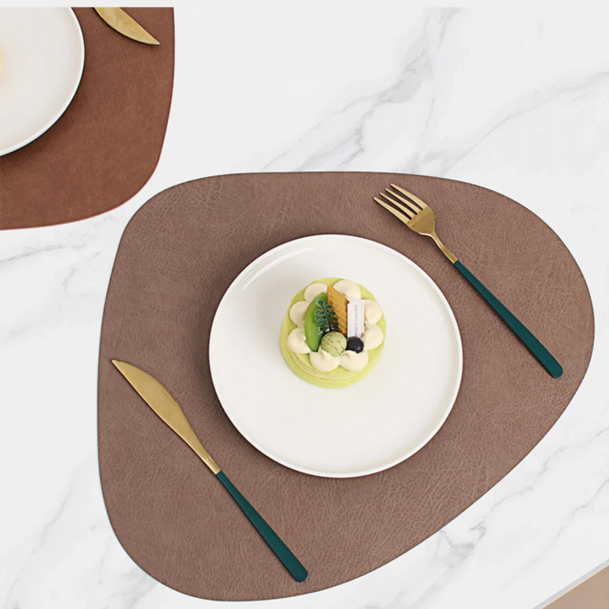 PVC Leather Placemat Double Side Non Slip Table Mats 4