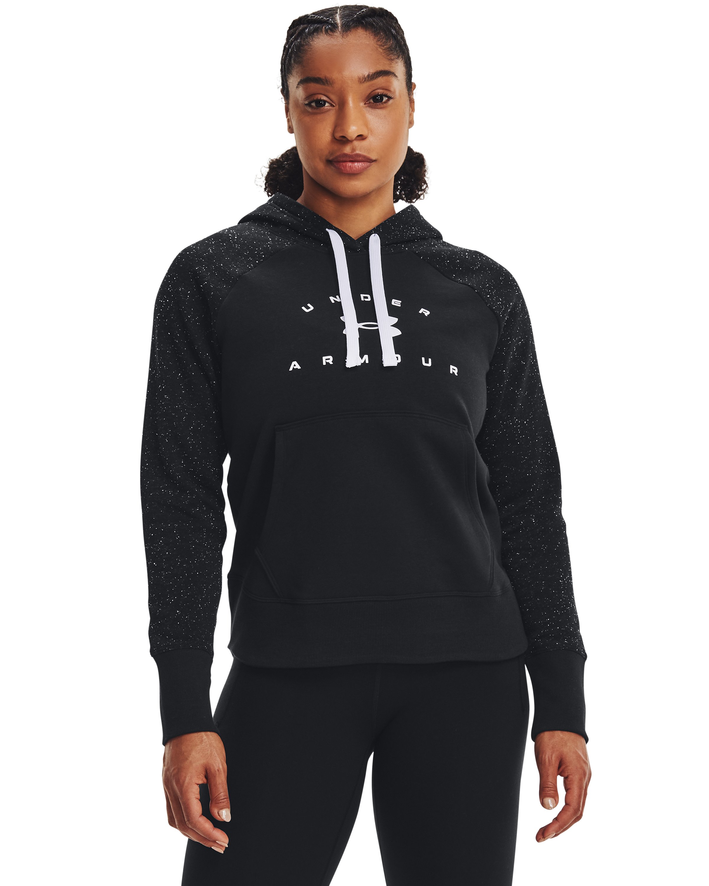Women's UA Rival Fleece Wordmark Hoodie, custom hoodie or sweatshirt with logo imprint 4