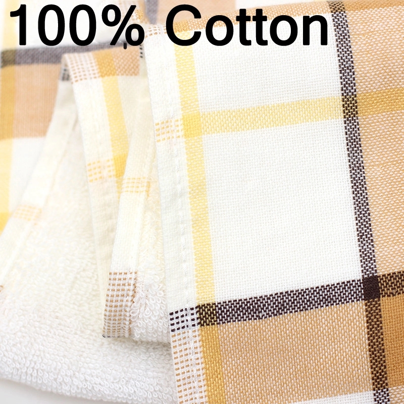 Custom Gift 100% Cotton Soft Plaid Hand & Face Towel 13