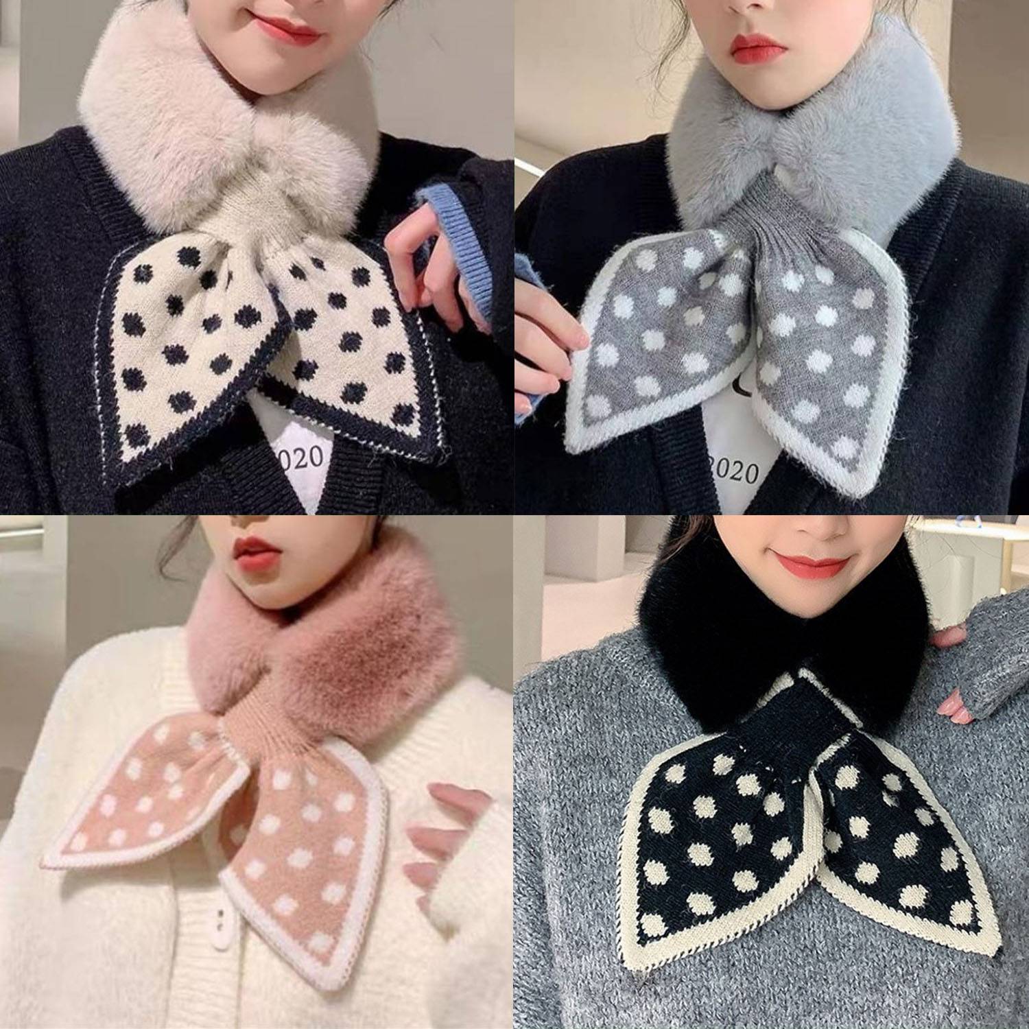 Women Knitted Winter Collar And Scarves 8