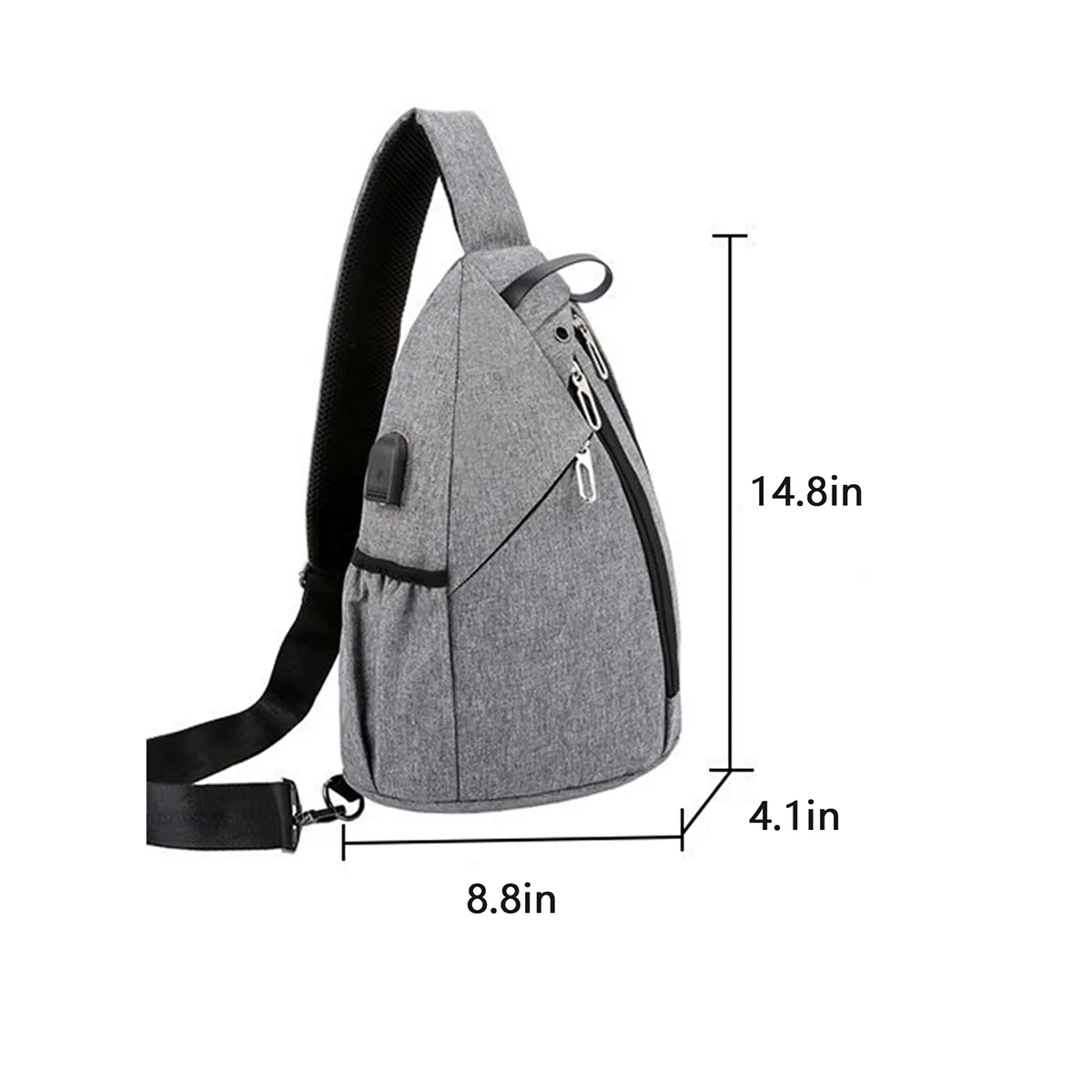 Lightweight Travel Sling Bag Crossbody With USB Charging 4