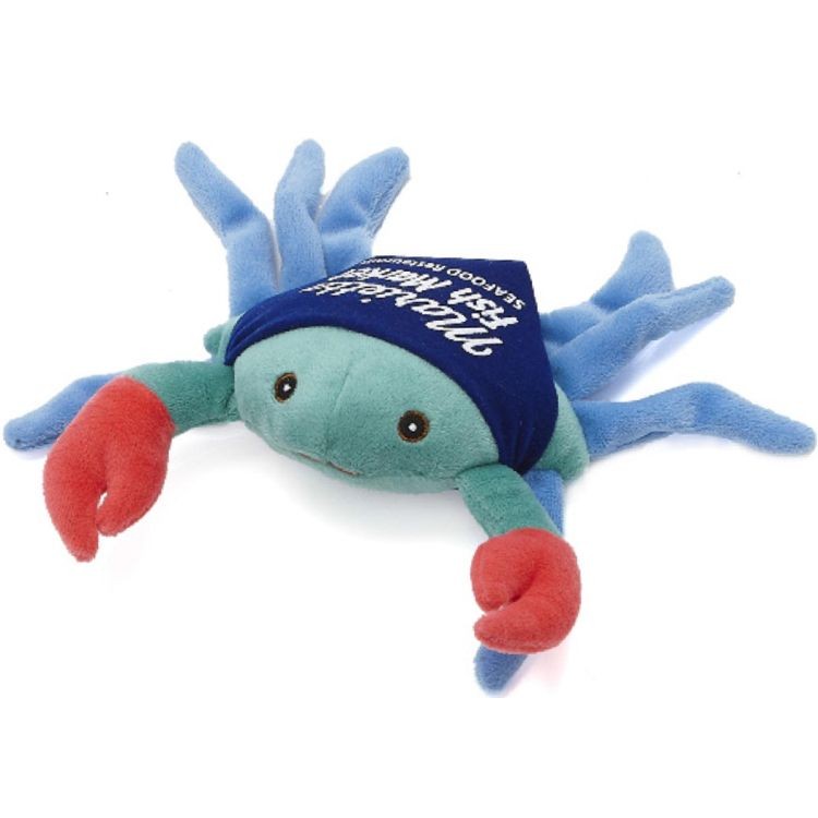 8" Aquatic Beanie Blue Crab 6