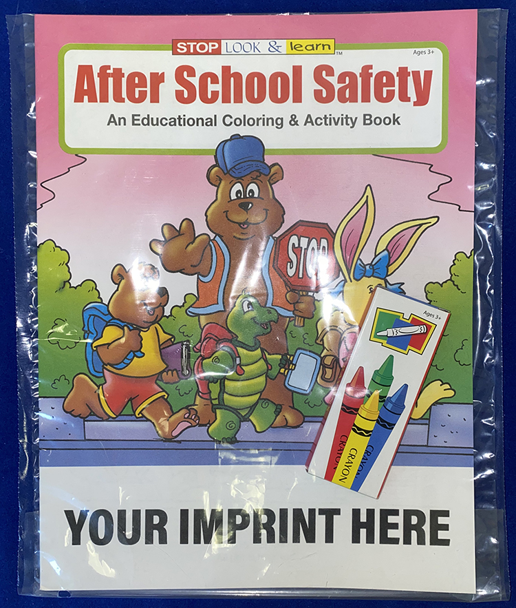 COLORING SET - After School Safety Coloring Book Fun Pack 4