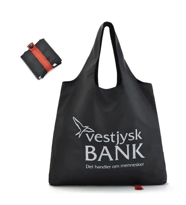 Jumbo Polyester 190T Folding Tote Bag, custom tote bag with logo imprint 4