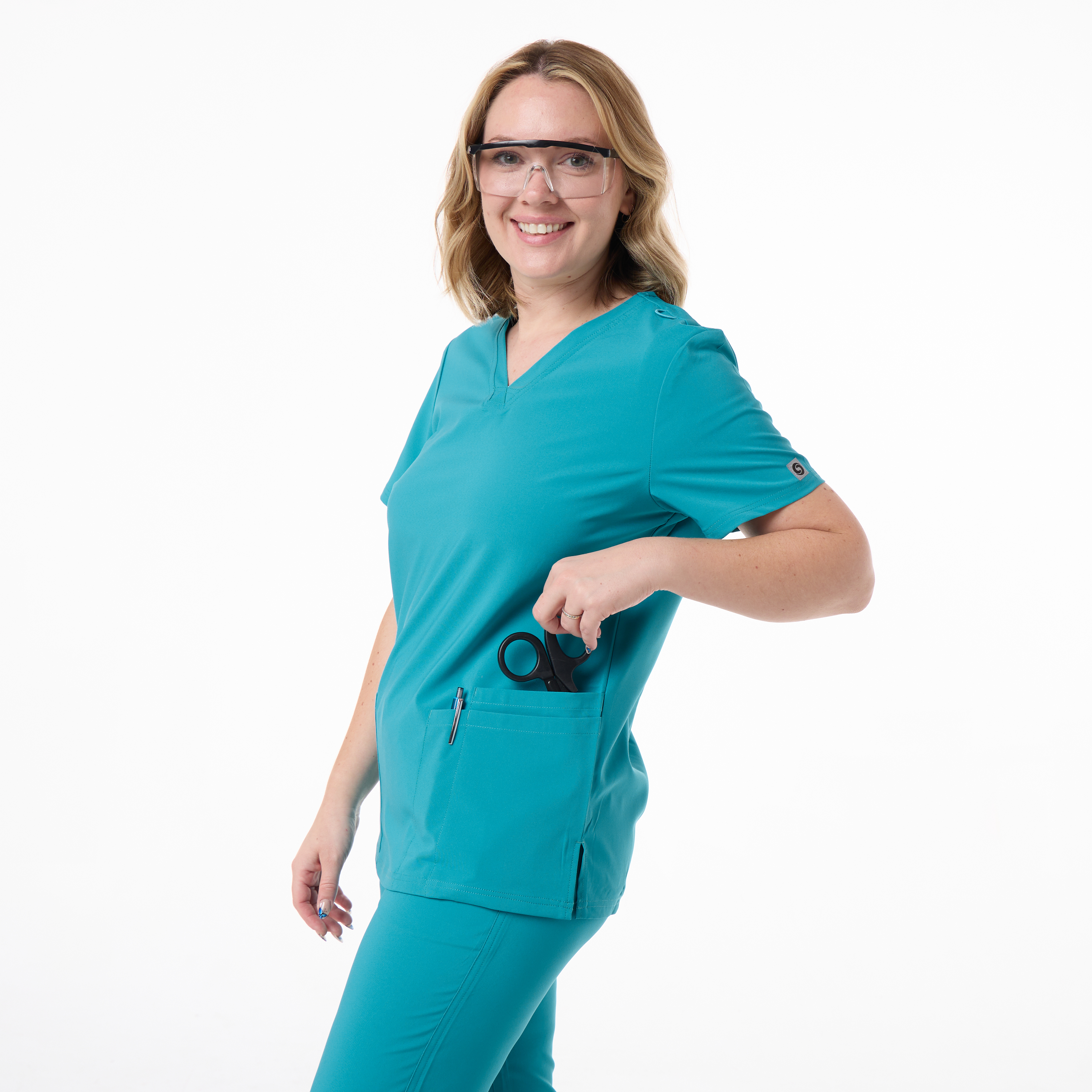 Women's UltraStretch Multi-Pocket Scrub Top 15