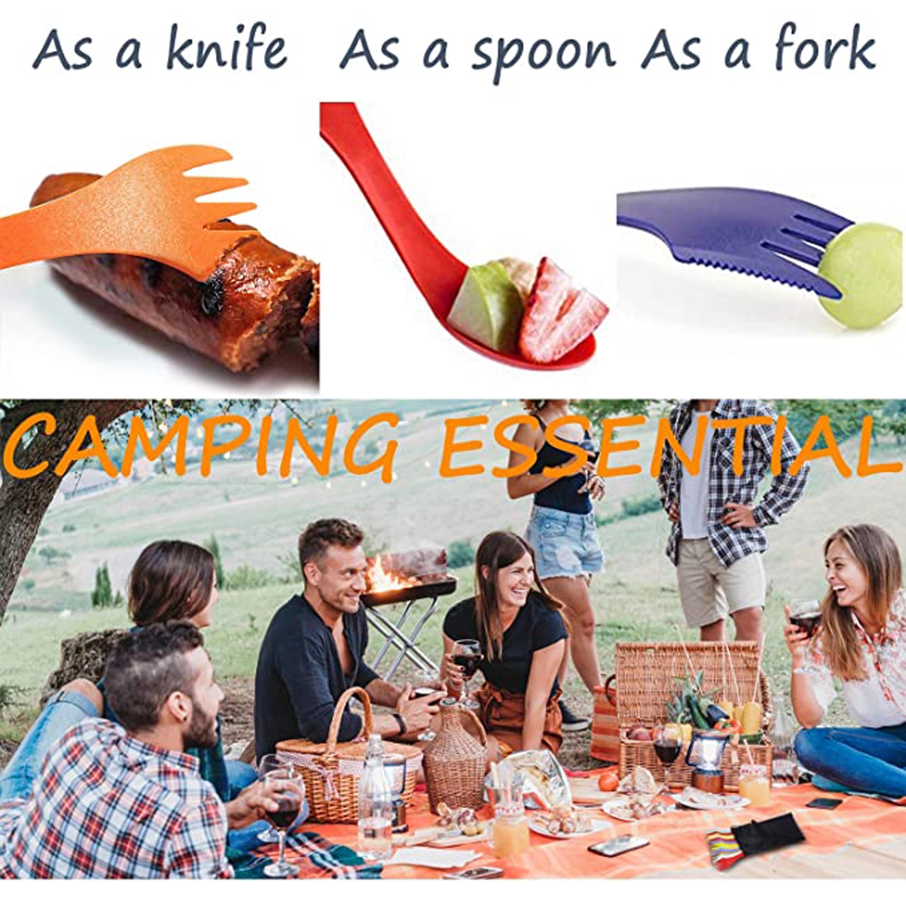 3 in 1 Multifunction PP Spork 12